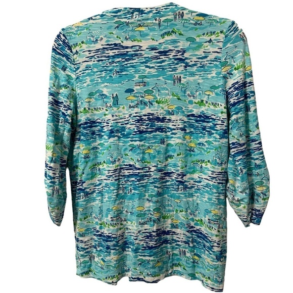 Lilly Pulitzer Women’s Beach Scene Print Size Medium - Picture 4 of 7